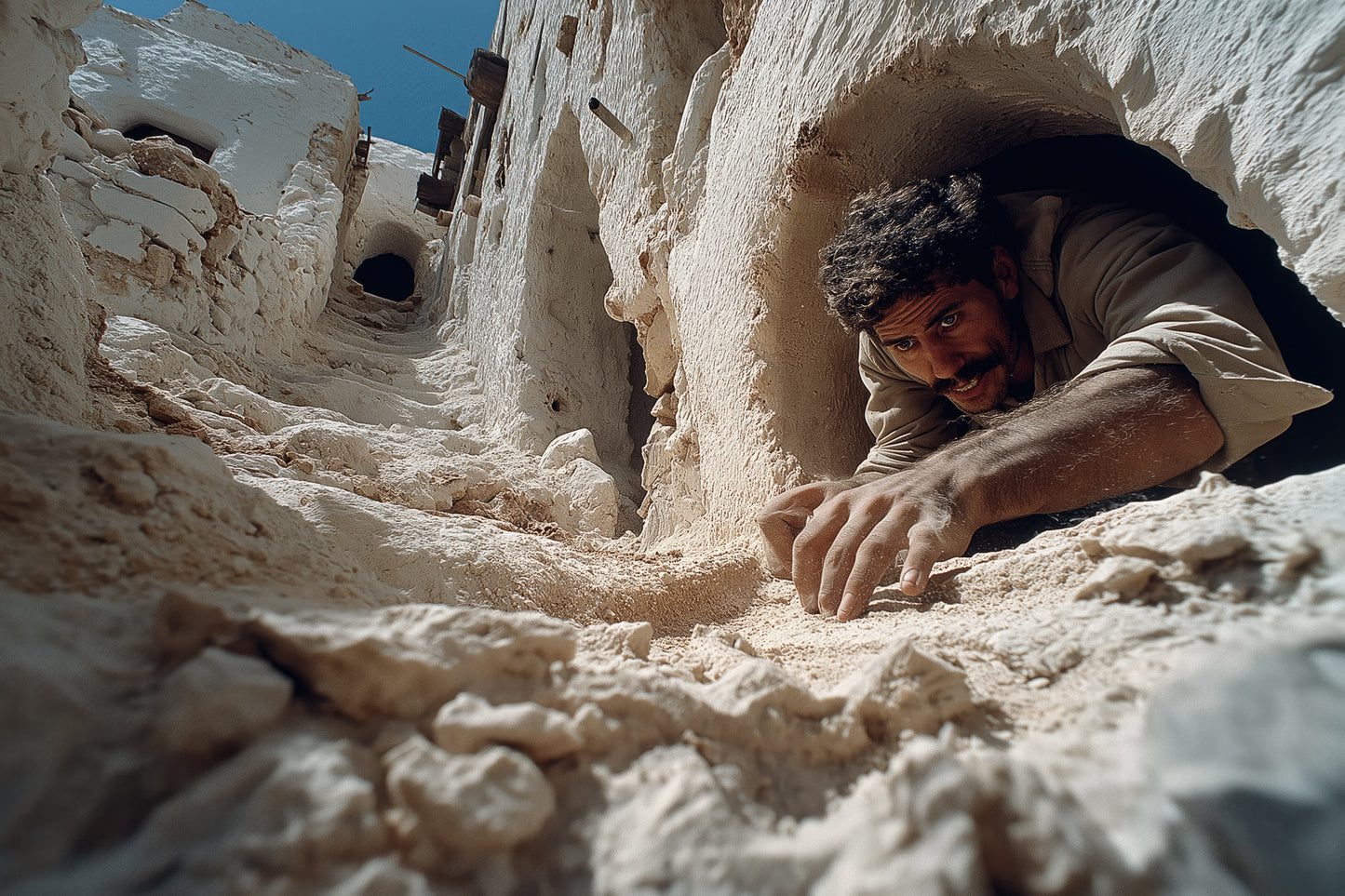 fellaga rampant dans la terre pour survivre