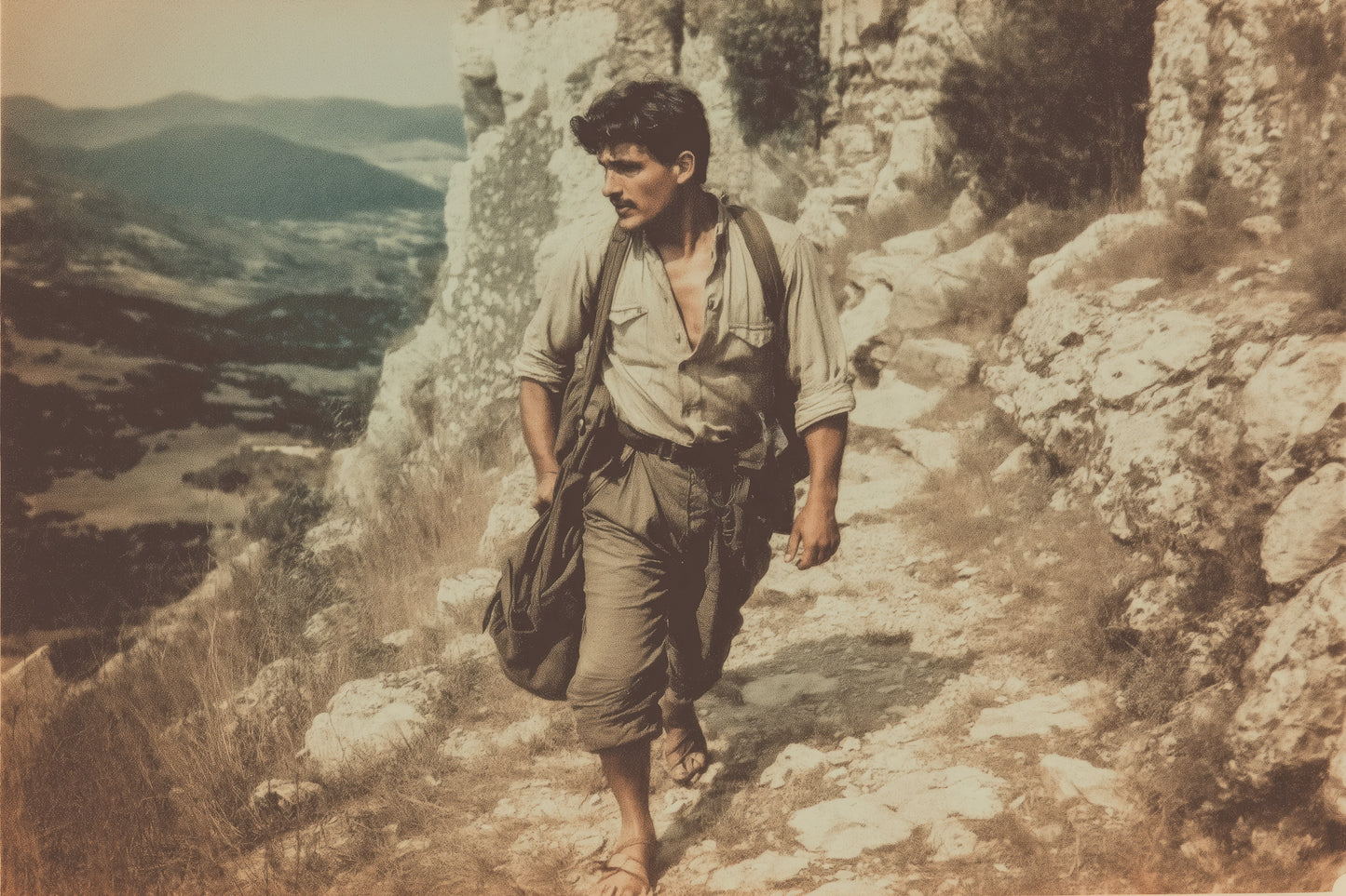 Fellaga sur sentier kabyle — marche vers la liberté